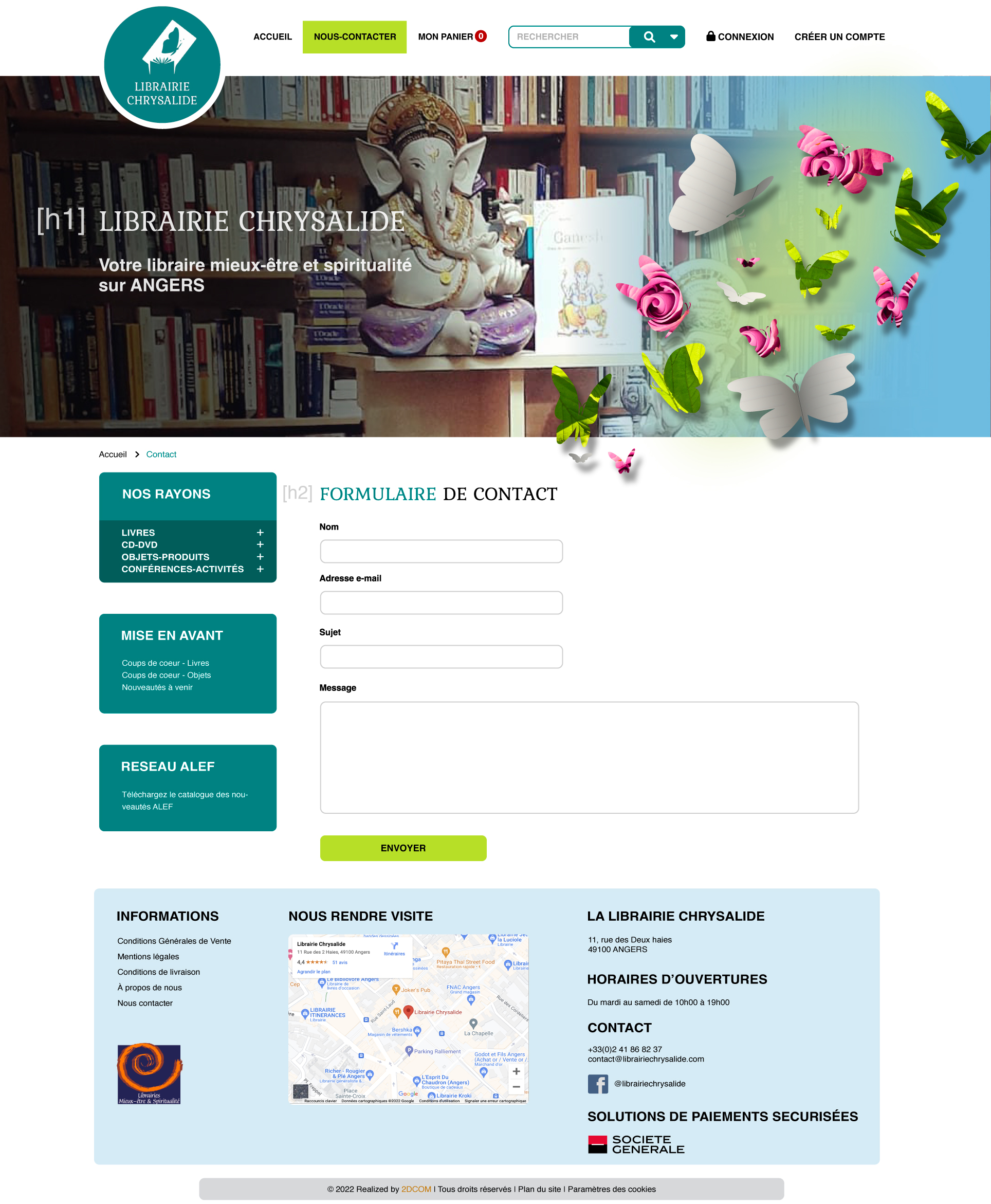 Site Librairie Chrysalide