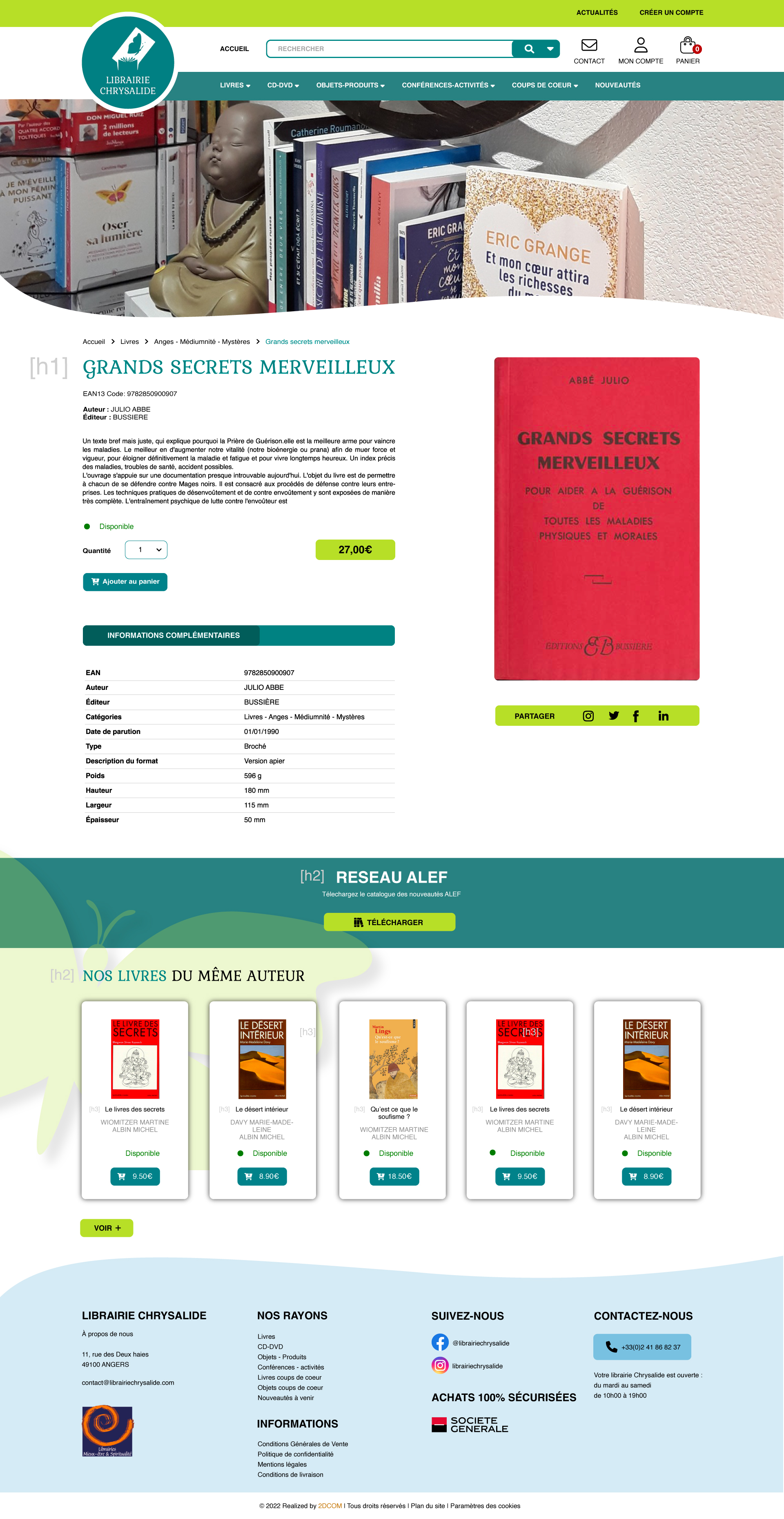Site Librairie Chrysalide