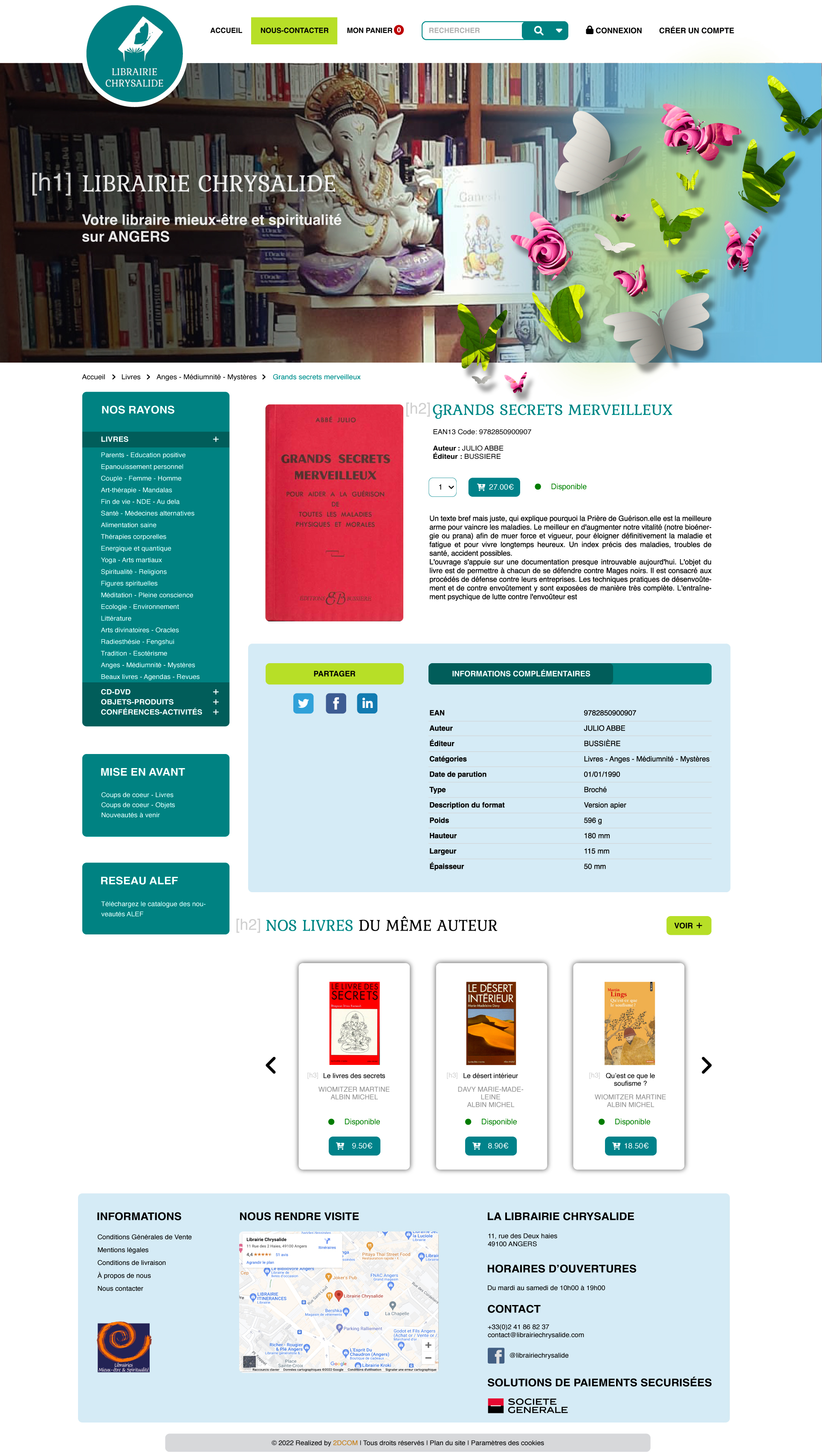 Site Librairie Chrysalide