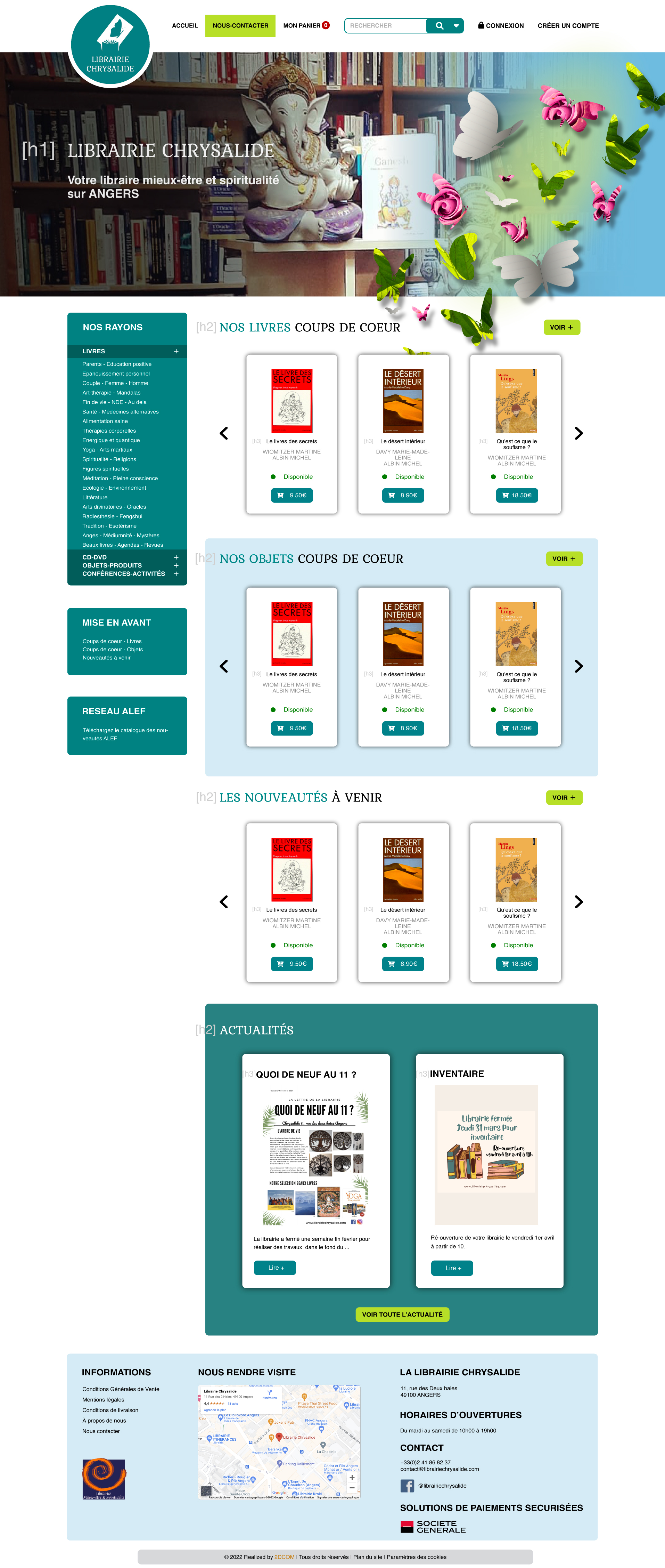 Site Librairie Chrysalide