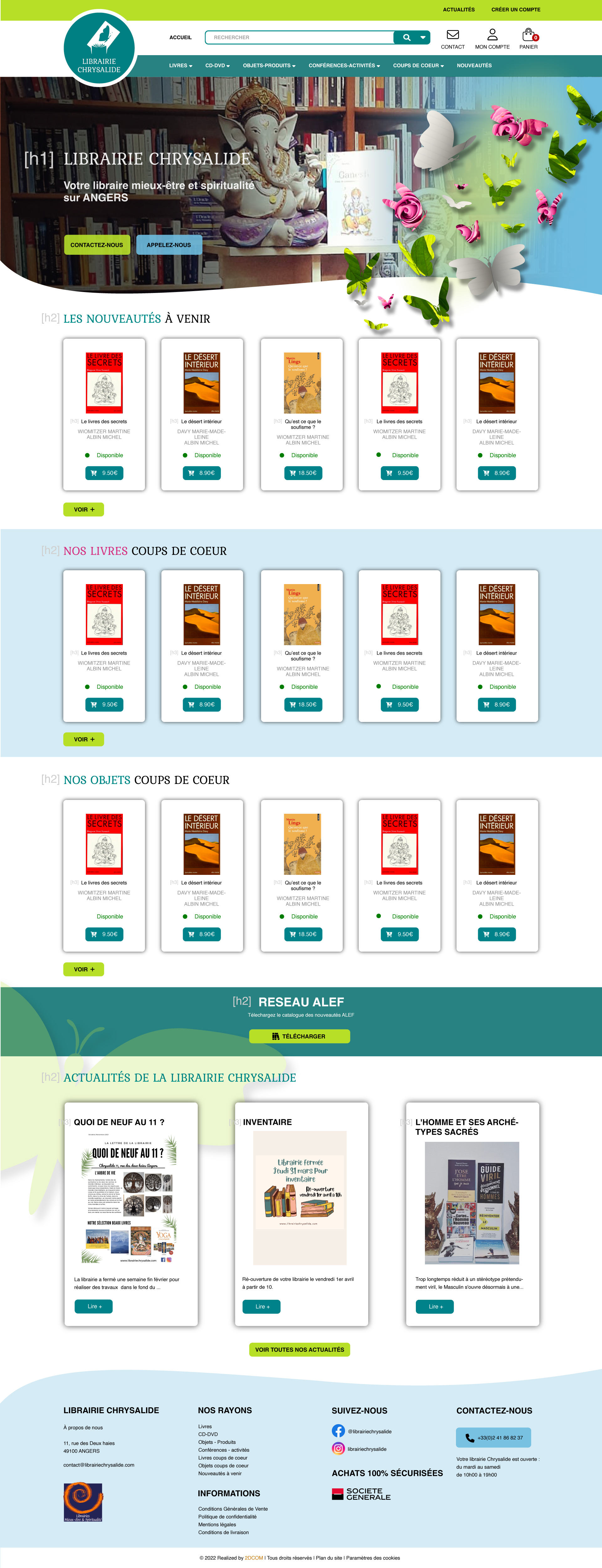 Site Librairie Chrysalide