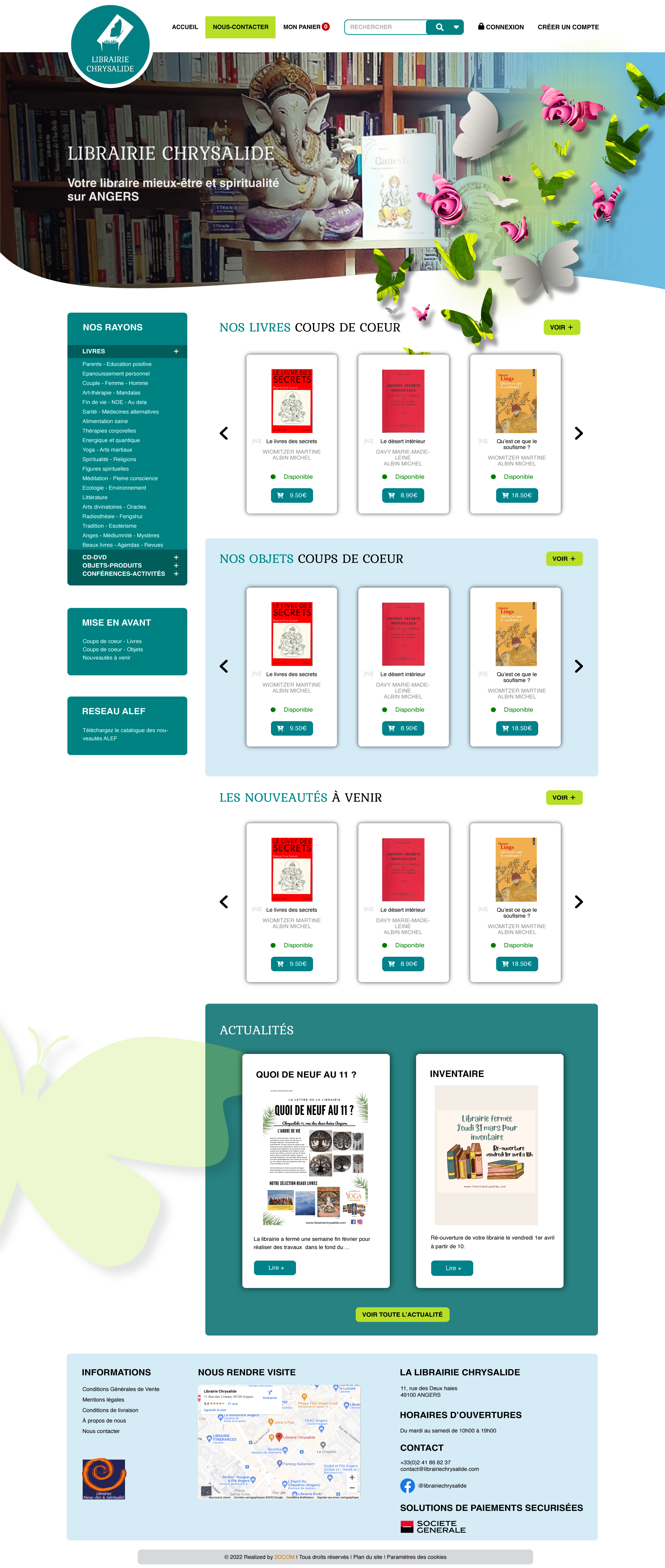 Site Librairie Chrysalide