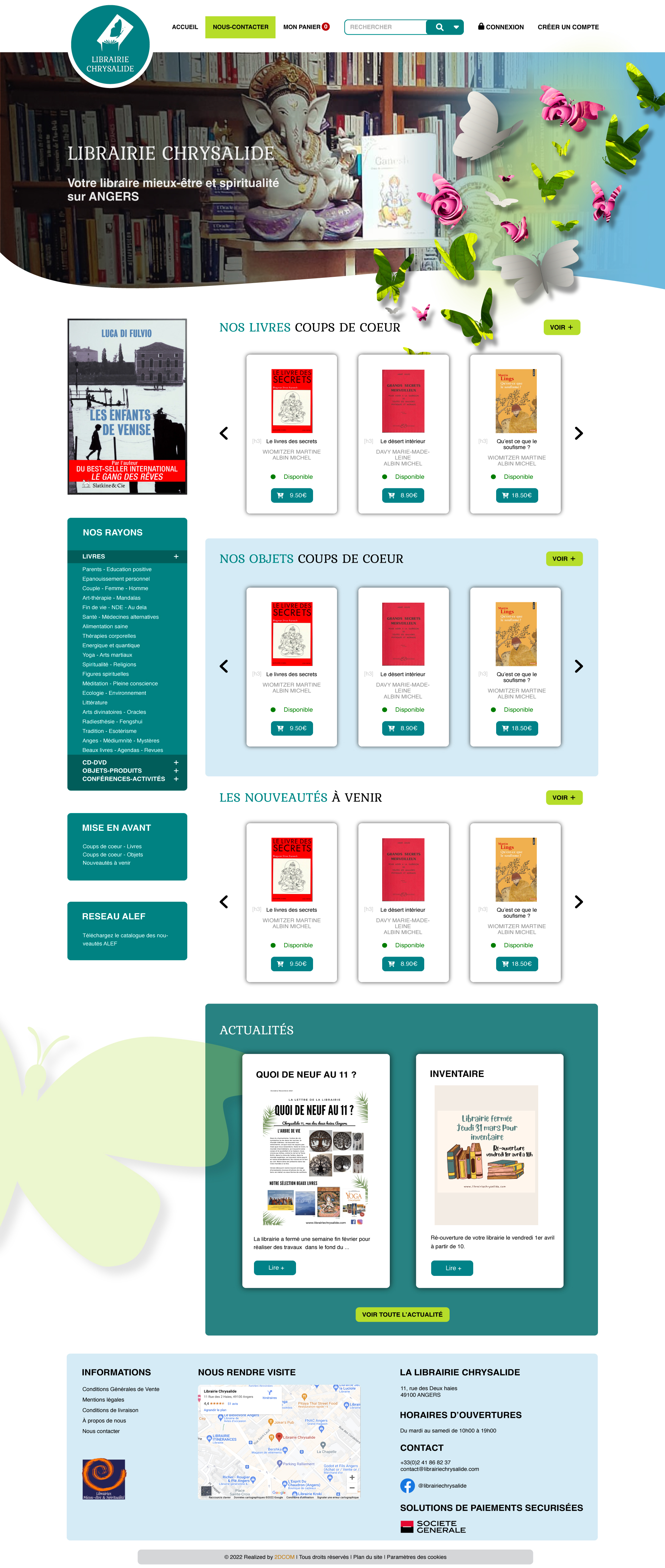 Site Librairie Chrysalide