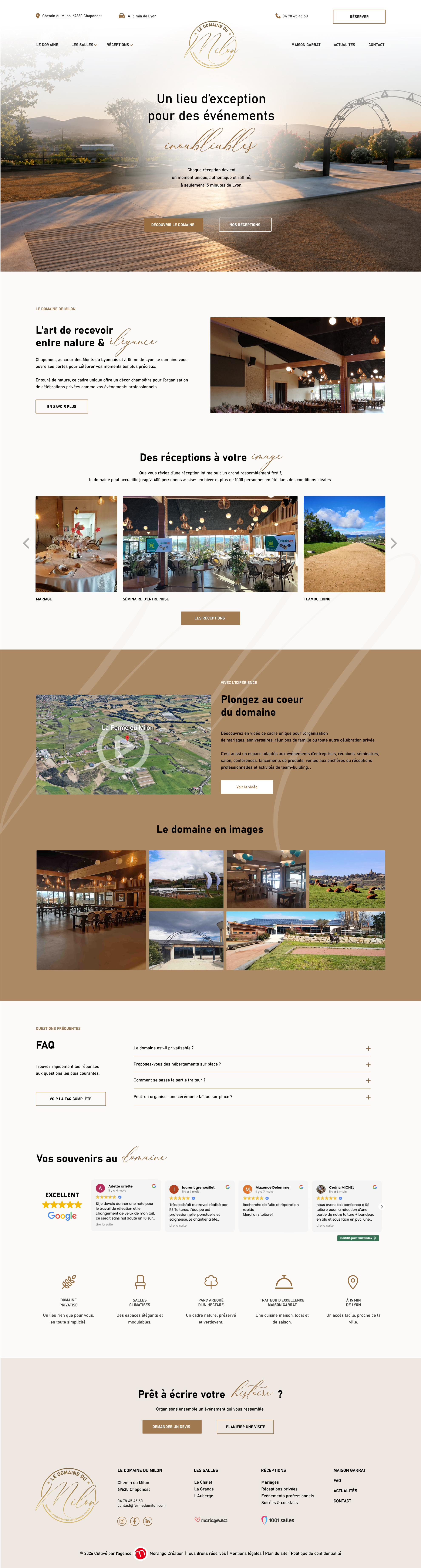 Site Le domaine du Milon